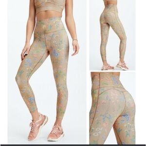 Fabletics Floral Tan Leggings